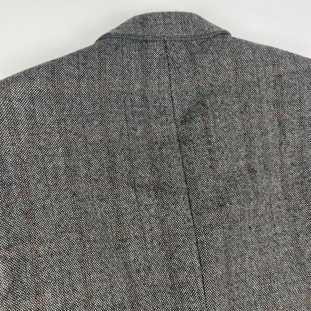 Hugo Boss Black & Tan Woven w/ Orange Check Virgin Wool Einstein Blazer Mens 40R